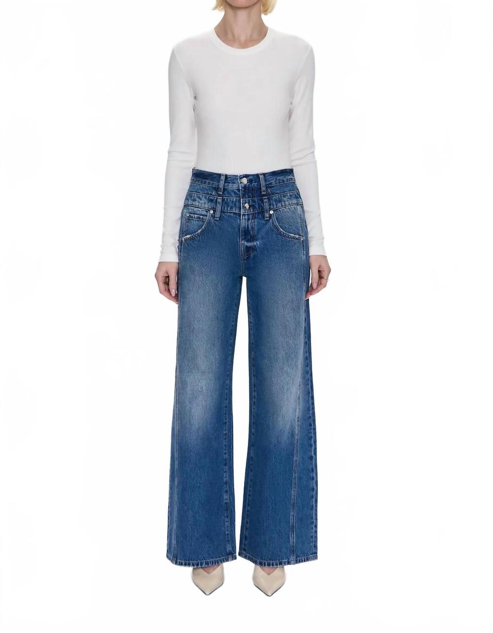 NEW PISTOLA caleb stack waist jeans in echo